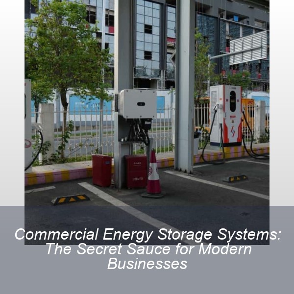 Commercial Energy Storage Systems: The Secret Sauce for Modern Businesses